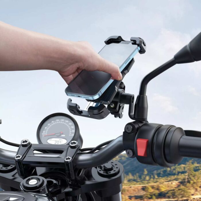 Gravel Bike Zubehr 360 Handyhalterung Fr Fahrrad, Motorrad & Roller -  Universal Fr 4,5-6,8 Zoll Smartphones - Schwarz-Rot