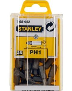 25 PH1 Bits 1/4 Zoll 25 mm Stanley 1-68-942
