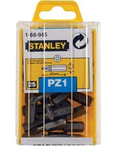25 PZ1 Bits 1/4 Zoll 25 mm Stanley 1-68-945