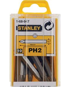 10 Lange PH2 Bits 1/4 Zoll 50 mm Stanley 1-68-947