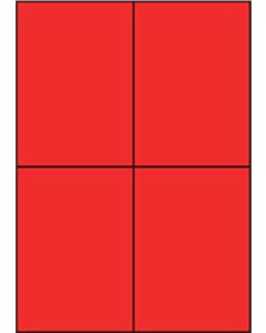 Rote A4-Etiketten 105 x 148 mm 100 Blatt Eigenmarke