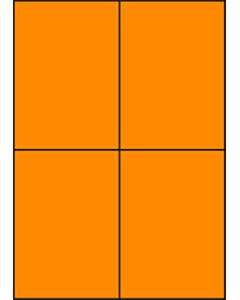 Orange A4-Etiketten 105 x 148 mm 100 Blatt Sorex