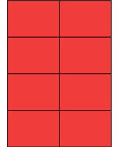 Rote A4-Etiketten 105 x 74 mm 100 Blatt Sorex