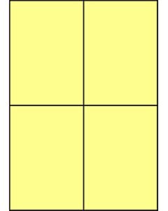 Hellgelbe A4-Etiketten 105 x 148 mm 100 Blatt Eigenmarke