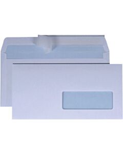25 Selbstklebende Umschläge mit Fenster rechts EA5/6 110 x 220 mm