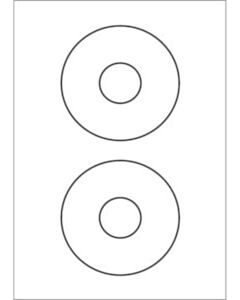 CD-/DVD-Etiketten auf A4 117 mm weiß 100 Blatt Sorex