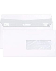 500 Selbstklebende Briefumschläge 114x229mm Fenster rechts 40x110mm Clairalfa