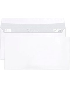 250 Weiße Briefumschläge 110x220mm 90g selbstklebend Clairalfa