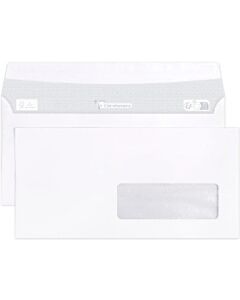 250 Selbstklebende Briefumschläge 110x220mm Fenster rechts 35x100mm Clairalfa