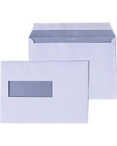 500 Selbstklebende Umschläge mit Fenster links C5 162 x 229 mm
