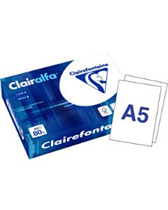 A5-Kopierpapier 80 Gramm 500 Blatt Clairefontaine Clairalfa (A5 = 1/2 A4!)
