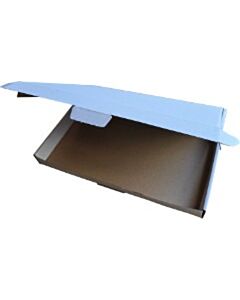 50 Weiße Briefkartons A4 310x220x28 mm mit Verschlusslasche