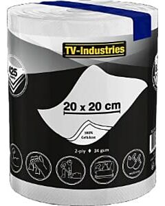 Trockene Papierreinigungstücher 20x20cm 425 Blatt 1 Rolle