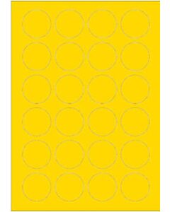 Gelbe A4-Etiketten 40 mm rund 100 Blatt Sorex