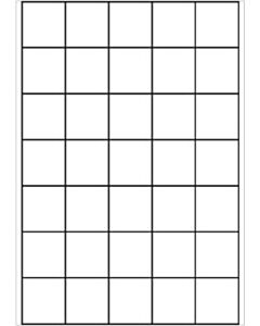 A4 Etiketten 40 x 42,3 mm weiß 100 Blatt Sorex