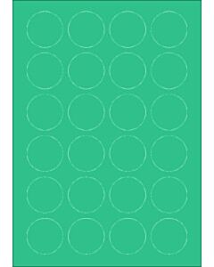 Grüne A4-Etiketten 40 mm rund 100 Blatt Sorex