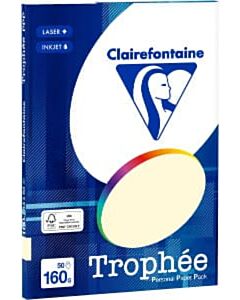 Cremeweißes A4-Papier 160 Gramm 50 Blatt Clairefontaine Trophée