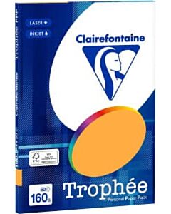 Helloranges A4-Papier 160 Gramm 50 Blatt Clairefontaine Trophée