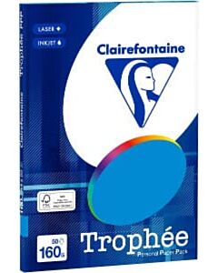 Karibischblaues A4-Papier 160 Gramm 50 Blatt Clairefontaine Trophée