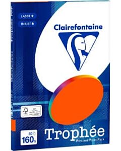 Ziegelrotes A4-Papier 160 Gramm 50 Blatt Clairefontaine Trophée