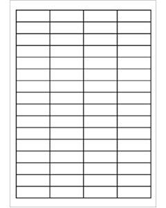 A4 Etiketten 48,3 x 16,9 mm weiß 100 Blatt Eigenmarke