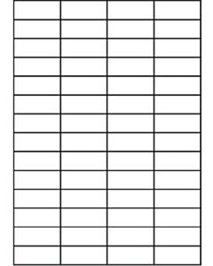 A4 Etiketten 52,5 x 21,2 mm weiß 100 Blatt Sorex