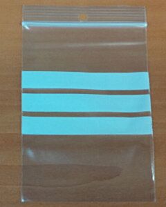 100 Druckverschlussbeutel 70 x 100 mm mit Schreibfläche 90 Mikron