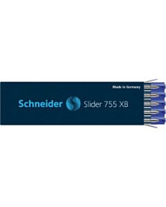 10 Schneider Slider 755 XB Kugelschreiberminen blau