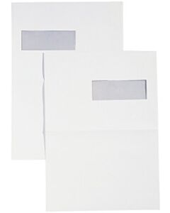 250 Selbstklebende Umschläge mit Fenster rechts C4 229x324mm 120g