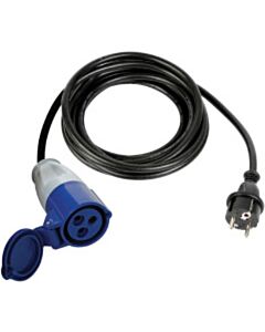 CEE-Kupplung auf Schuko-Stecker Adapterkabel 3m