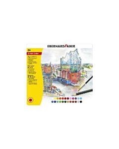 24 Aquarellstifte Eberhard Faber im Blechetui