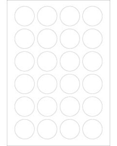 Ablösbare A4 Etiketten 40 mm rund weiß 100 Blatt Sorex