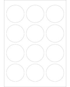 A4 Etiketten 60 mm rund weiß 100 Blatt Sorex