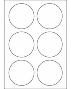 A4 Etiketten 85 mm rund weiß 100 Blatt Sorex