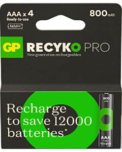 GP ReCyko Pro AAA-Batterien 800 mAh (4)