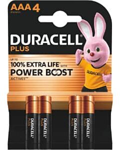 Duracell Plus Power Boost AAA-Batterien (4)