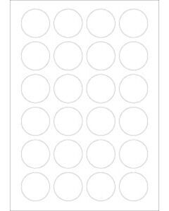 A4 Etiketten 40 mm rund weiß 100 Blatt Eigenmarke