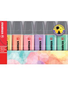 Textmarker Stabilo Boss Original 6 Pastellfarben