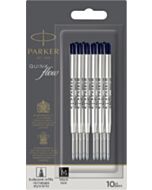 10 Parker QuinkFlow Kugelschreiberminen schwarz mittel