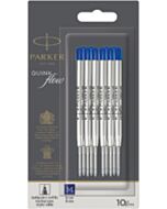 10 Parker QuinkFlow Kugelschreiberminen blau mittel