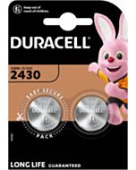 2 Duracell CR2430 Knopfzellenbatterien