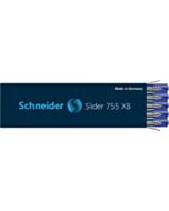 10 Schneider Slider 755 XB Kugelschreiberminen blau
