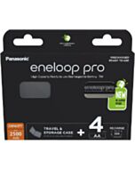 4 Panasonic Eneloop Pro AA-Batterien + Box