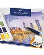 Aquarellfarbe Faber-Castell 24 Farben im Karton mit Palette