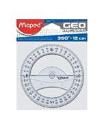 Winkelmesser Geometric 360 Grad 12 cm transparent Maped