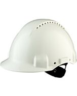Weißer 3M Schutzhelm mit Ratschenverschluss G3000NUV-VI