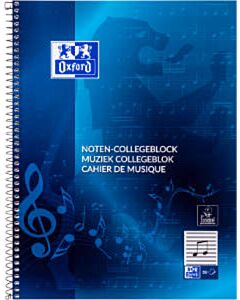 Oxford Noten-Collegeblock A4+ 4-Loch 50 Blatt blau