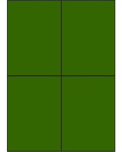 Grüne A4-Etiketten 105 x 148 mm (100 Blatt)