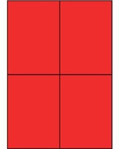 Rote A4-Etiketten 105 x 148 mm (100 Blatt)