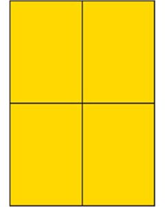 Gelbe A4-Etiketten 105 x 148 mm (100 Blatt)